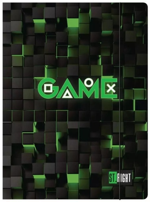 TECZKA Z GUMKĄ A4 300g ST.RIGHT GREEN GAME MAJEWSK
