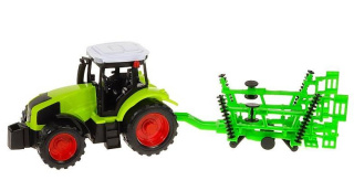 TRAKTOR Z MASZYNĄ ROLNICZĄ 40x13x11 POD KLOSZEM
