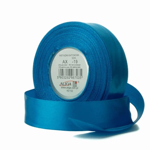 Wstążka sat.niebies 12mm/32m 1szt ax12-19 Wstążka sat.niebies 12mm/32m 1szt ax12-19