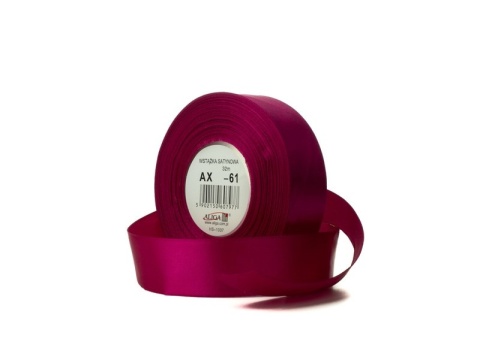 Wstążka sat. purpura 12mm/32m 1szt. AX12-61 Wstążka sat. purpura 12mm/32m 1szt. AX12-61