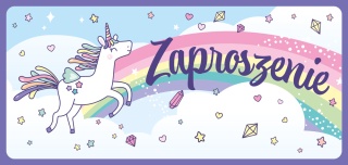 Zaproszenie UNICORN kpl. 5 szt