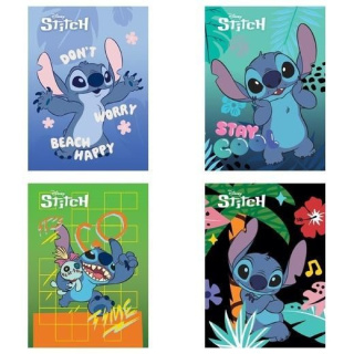 Zeszyt A4 32k linia podwójna dwukolor lamin STITCH (15)