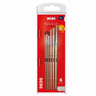 BBI Pędzelki drewniane 6szt.BB Kids