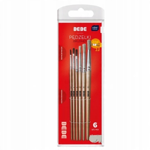 BBI Pędzelki drewniane 6szt.BB Kids