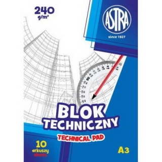 BLOK TECHNICZNY ASTRA A3 240g