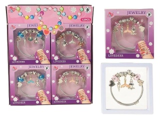 BRANSOLETKA Z OZDOBAMI CHARMS (12)OZDOBNE OPAKOWAN