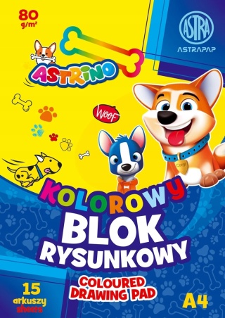 Blok kolor barwiony w masie ASTRAPAP A4 80g 15ark