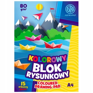 Blok kolor barwiony w masie ASTRAPAP A4 80g 15ark