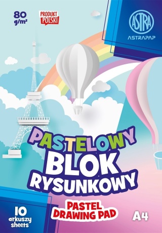 Blok rys. kolor pastel ASTRAPAP A4 80g 10ark