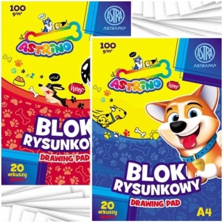 Blok rysunkowy ASTRAPAP A4 100g 20 ark ''Astrino''