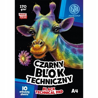 Blok tech.black ASTRAPAP A4 170g 10ark