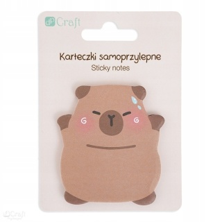 KARTECZKI SAMOPRZYLEPNE KAPIBARA 6,2X6CM 30K