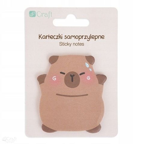 KARTECZKI SAMOPRZYLEPNE KAPIBARA 6,2X6CM 30K