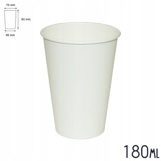 KUBEK 180ML free plast BIAŁY 50szt