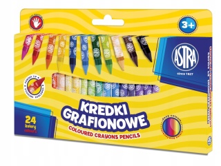Kredki grafionowe Astra 24 kolory
