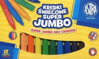 Kredki świecowe super Jumbo 12 kolorów - 14mm /100