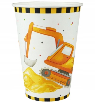 Kubki papierowe - Plac budowy 200ml (8 szt.)