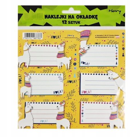 NAKLEJKI NA OKŁADKĘ 2 (12 szt.) LAMY