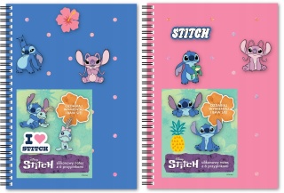 NOTES NA SPIRALI A5/80K Z PRZYPINKAMI STITCH