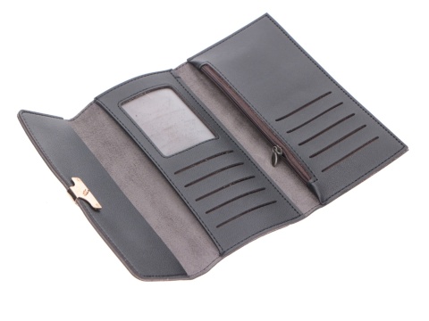 PORTFEL DAMSKI ZAPINANY ECO SKÓRA 19X10,5CM