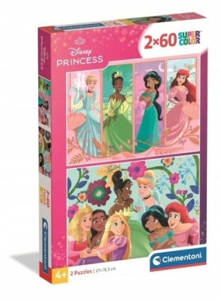 PUZZLE 2X60EL PRINCESS CLEMENTONI