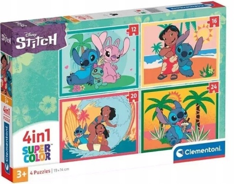 PUZZLE 4IN1 STITCH CLEMENTONI PUZZLE 4IN1 STITCH CLEMENTONI