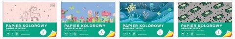 Papier kolorowy samoprzylepny A5 8k 80g(10)