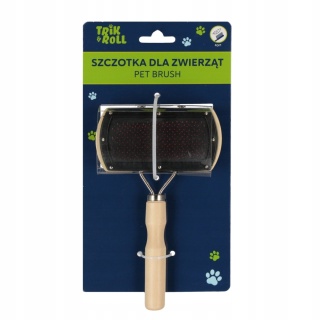 SZCZOTKA DLA ZWIERZĄT 2STR NATUR 13X23 TRIK