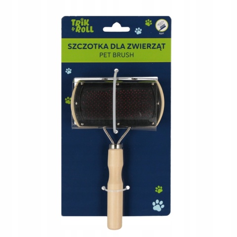 SZCZOTKA DLA ZWIERZĄT 2STR NATUR 13X23 TRIK SZCZOTKA DLA ZWIERZĄT 2STR NATUR 13X23 TRIK