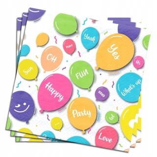 Serwetki - Happy Balloons (20 szt.) - FSC Mix Cred