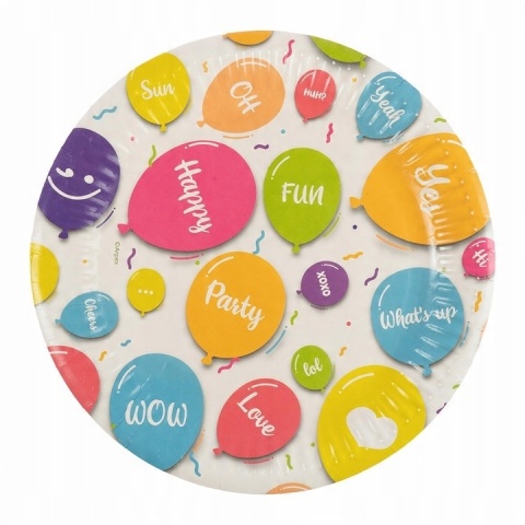 Talerze papierowe - Happy Balloons (8 szt.) - FSC Talerze papierowe - Happy Balloons (8 szt.) - FSC
