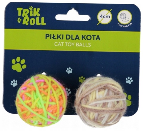 ZABAWKA DLA KOTA PIŁKA 2SZT 4CM 12X10 TRIK ZABAWKA DLA KOTA PIŁKA 2SZT 4CM 12X10 TRIK