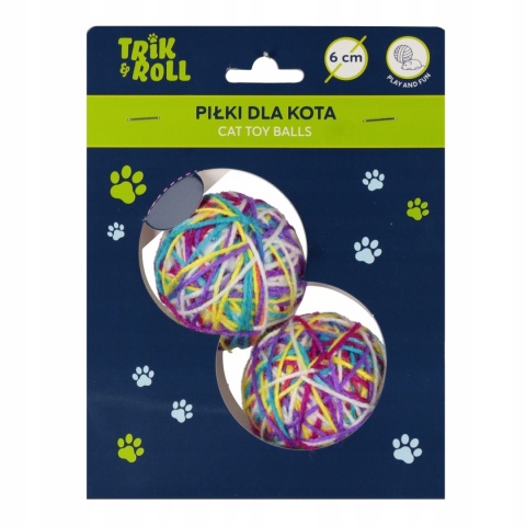 ZABAWKA DLA KOTA PIŁKA 2SZT 6CM 14X18 TRIKB ZABAWKA DLA KOTA PIŁKA 2SZT 6CM 14X18 TRIKB