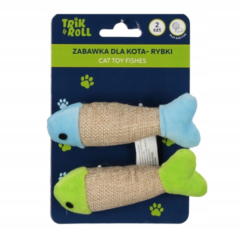 ZABAWKA DLA KOTA RYBKA 2SZT 10CM 11X15X3 TRIK ZABAWKA DLA KOTA RYBKA 2SZT 10CM 11X15X3 TRIK