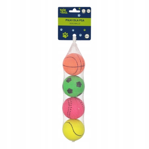 ZABAWKA DLA PSA PIŁKA 4SZT 6CM MIX TRIK ZABAWKA DLA PSA PIŁKA 4SZT 6CM MIX TRIK