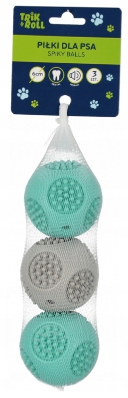 ZABAWKA DLA PSA PIŁKA PISZCZĄCA 3SZT 6CM TRIK ZABAWKA DLA PSA PIŁKA PISZCZĄCA 3SZT 6CM TRIK