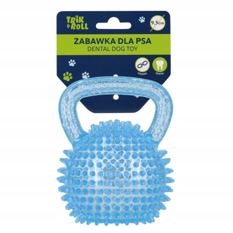 ZABAWKA DLA PSA PIŁKA UCHW KOLCE NIEB 9,5CM TRIK