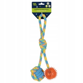 ZABAWKA DLA PSA SZARPAK PIŁKA 2STR POM 34CM TRIK