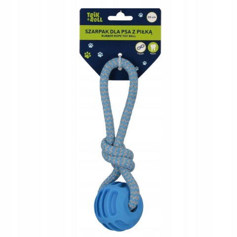ZABAWKA DLA PSA SZARPAK PIŁKA NIEB 20CM TRIK ZABAWKA DLA PSA SZARPAK PIŁKA NIEB 20CM TRIK