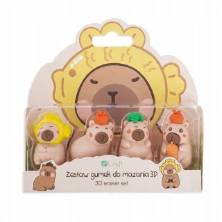 ZESTAW GUMEK DO MAZANIA 3D KAPIBARA KPL.4 SZT