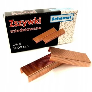 ZSZYWKI 24/6 MIEDZIOWANE 1000 SZT. 0469