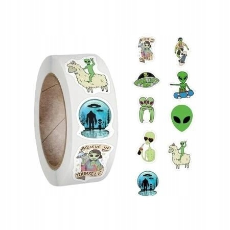 Zabawne naklejki - UFO (300 szt.)