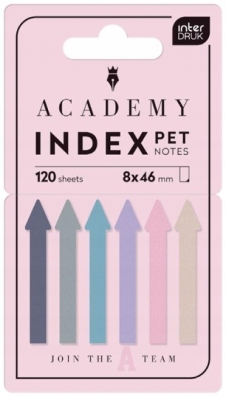 Zakładki indeksujące PET ARROWS Academy Pastel(12)