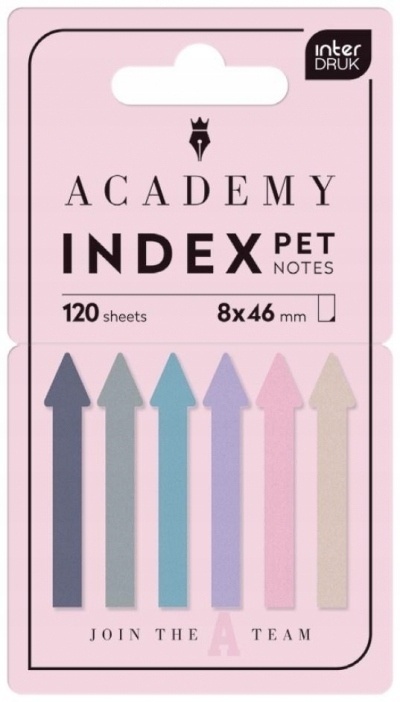 Zakładki indeksujące PET ARROWS Academy Pastel(12)