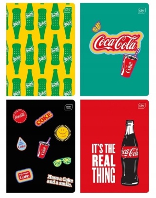 Zeszyt A5 32 kol3= 70g Mat+UV Coca Cola(10)