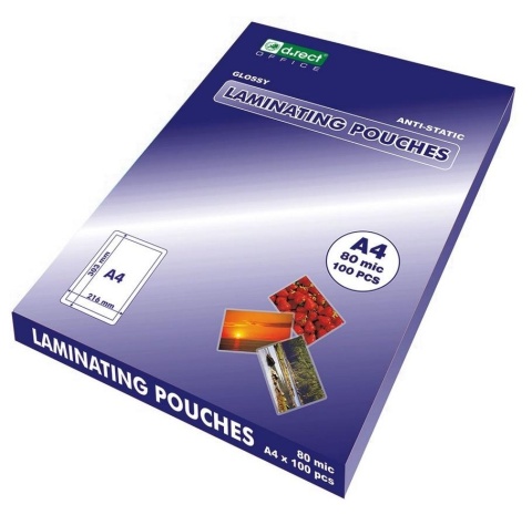 # FOLIA DO LAMINOWANIA 80MIC OPAK.100SZT D.RECT