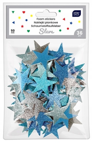 Brokatowe nak.piank.samoprz.36szt STARS