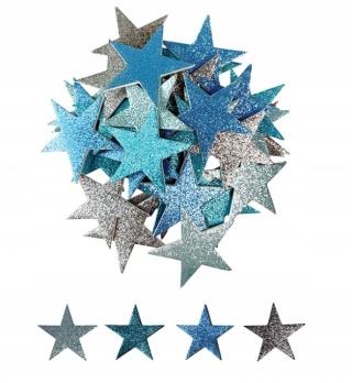 Brokatowe nak.piank.samoprz.36szt STARS