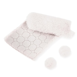 FUTERKOWE POMPONY NA TAŚMIE BIAŁE 3 CM, 50 SZT.