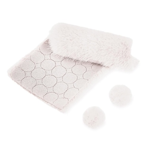FUTERKOWE POMPONY NA TAŚMIE BIAŁE 3 CM, 50 SZT.